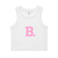 Retro B Pink Rib Crop Tank