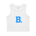 Retro B Carolina Blue Rib Crop Tank