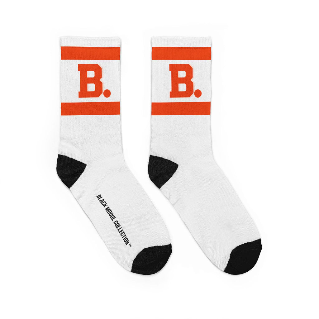 Retro 'B.' Citrus Athletic Crew Socks