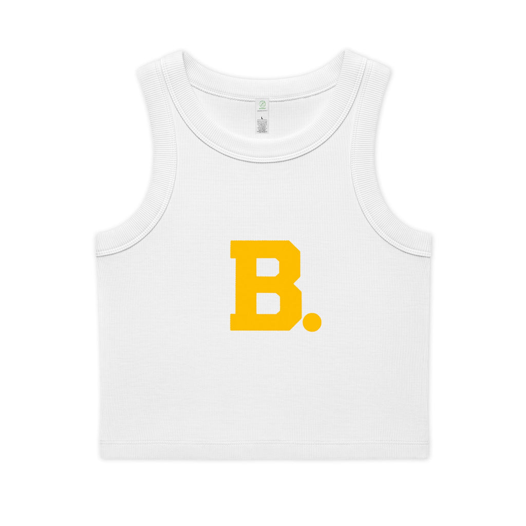 Retro B Lemon Rib Crop Tank