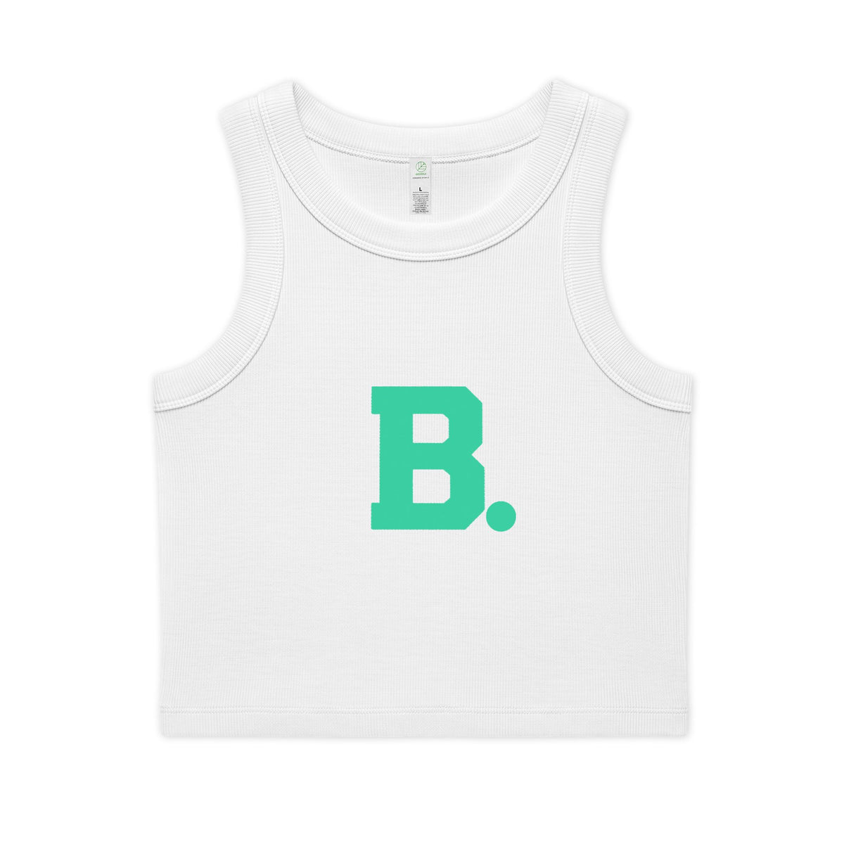 Retro B Tiffany Rib Crop Tank