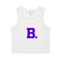 Retro B Purple Rib Crop Tank