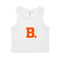 Retro B Orange Rib Crop Tank