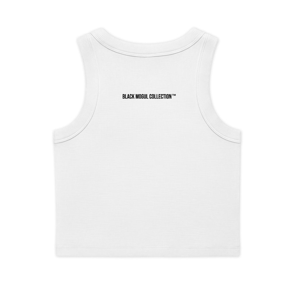 Retro B Black Rib Crop Tank