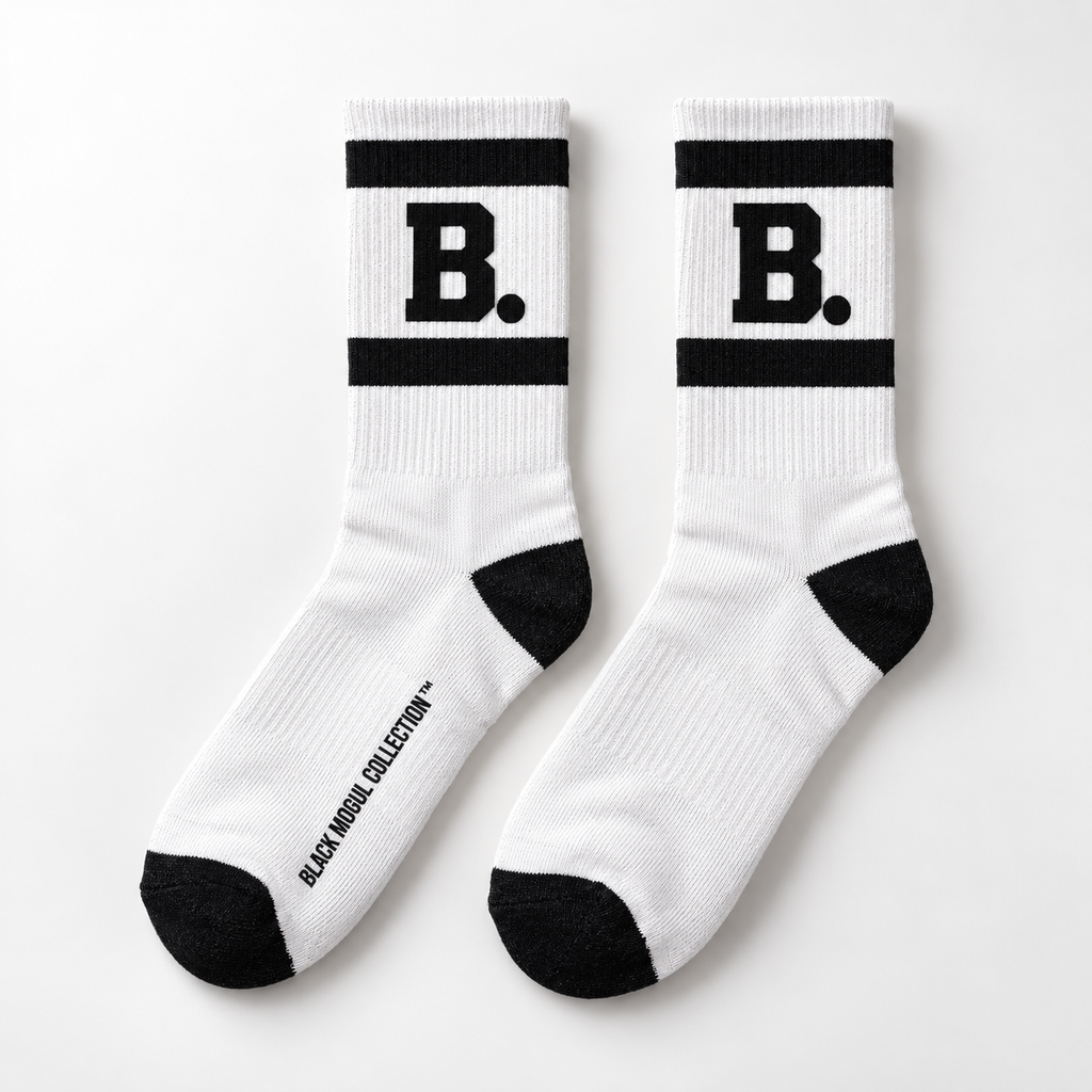 Retro 'B.' Athletic Crew Socks