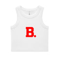 Retro B Red Rib Crop Tank