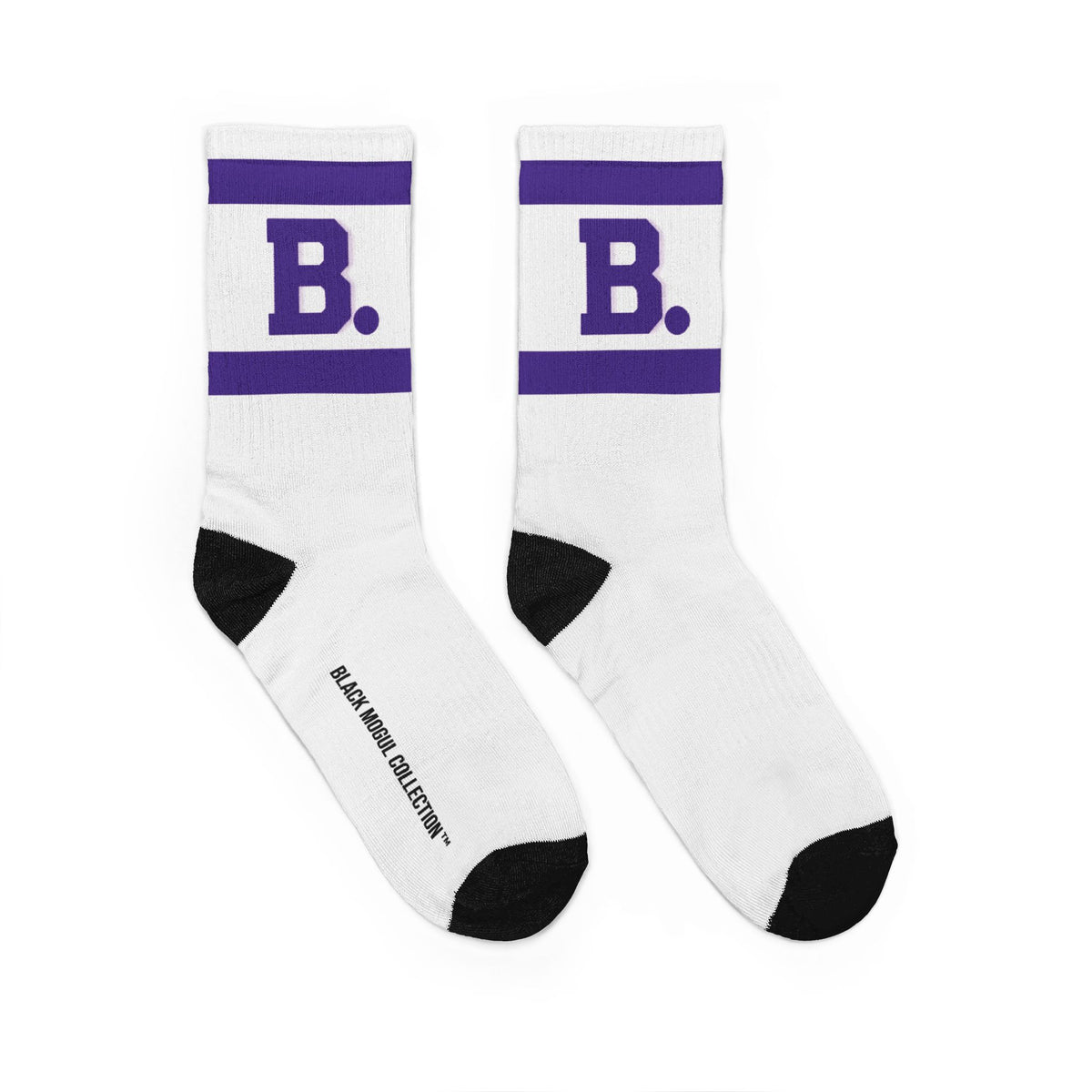 'B.' Purple Athletic Crew Socks