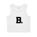 Retro B Black Rib Crop Tank